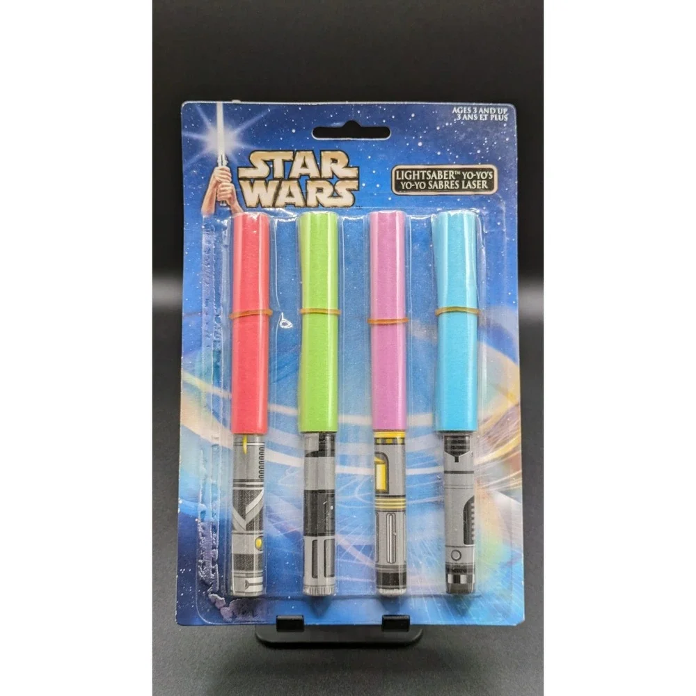 Star Wars Lightsaber Yo-Yo's 4 Pack (2002) Retro Party Favors Toys